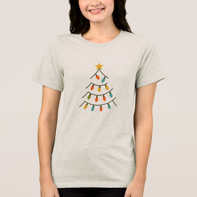 Camiseta Triblenda Magical Christmas Light Tree Glow (Anverso)