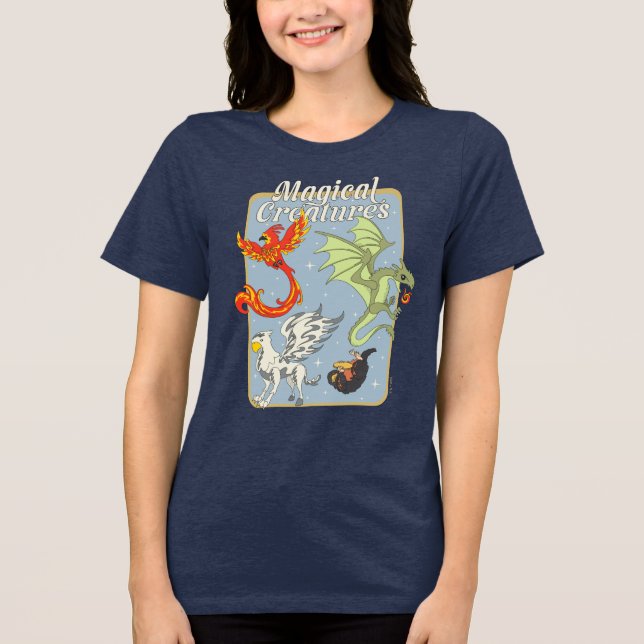 Camiseta Triblenda Magical Creatures Vintage Graphic (Anverso)