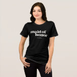 Camiseta Triblenda Maid of Honor Simple Minimalista Nombre moderno<br><div class="desc">Simple Minimalista moderna y personalizada doncella de honor tee gráfico</div>