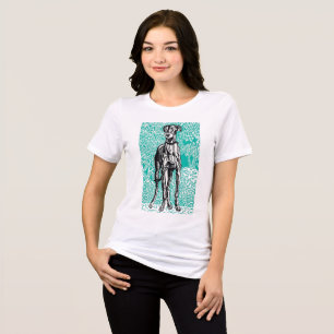 Camiseta Triblenda Majestad del Galgo Arte Antiguo Modernista