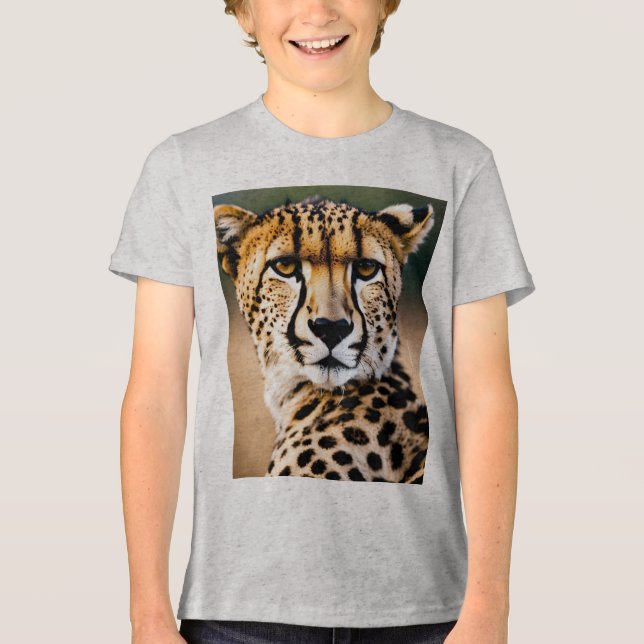 Camiseta Triblenda Majestic Cheetah – Speed and Grace of the Savannah (Anverso)
