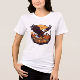 Camiseta Triblenda 🦅 Majestic Eagle Sunset - Tri-Blend femenino T-Sh