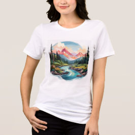 Camiseta Triblenda Majestic Mountain River Scene