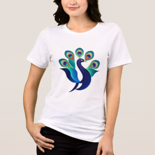 Camiseta Triblenda Majestic Peacock - Colores de Tee Elegancia