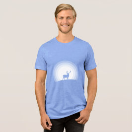 Camiseta Triblenda Majestic Stag Silhouette Under Lunar Light