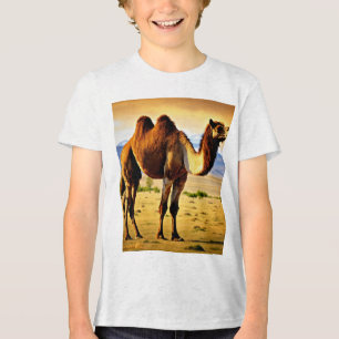 Camiseta Triblenda Majestuoso camello bactriano mongol en 8K Ultra HD
