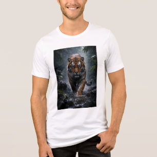 Camiseta Triblenda Majestuoso Tigre – Poder Silencioso en la Lluvia C