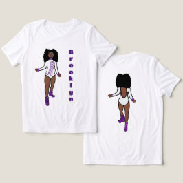 Camiseta Triblenda Majorette/ Dancer Tee Tigre morado blanco A