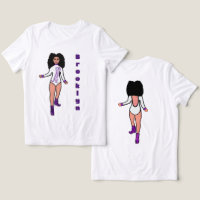 Majorette/ Dancer Tee Tigre morado blanco B