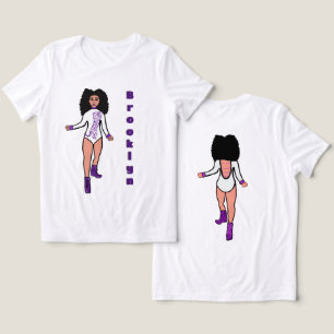 Camiseta Triblenda Majorette/ Dancer Tee Tigre morado blanco B