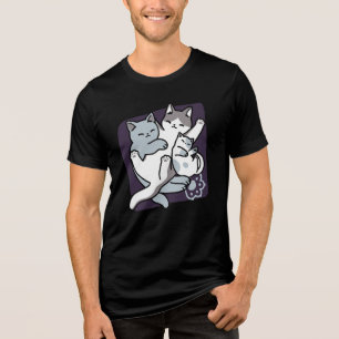 Camiseta Triblenda Malabarismo de leva - gatos durmientes curados