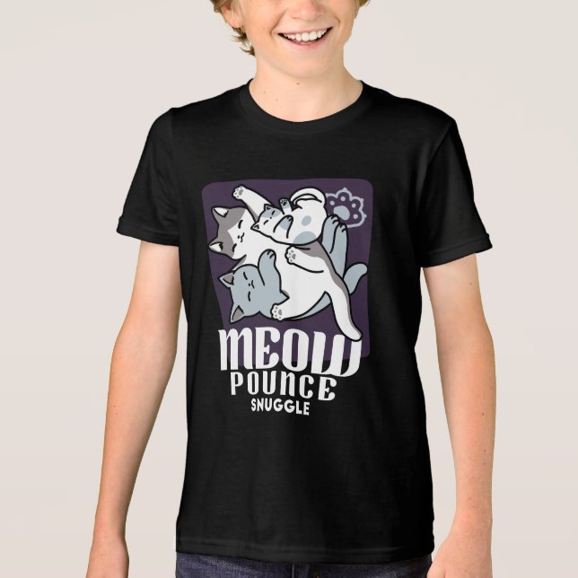 Camiseta Triblenda Malabarismo de leva - gatos durmientes curados (Anverso)