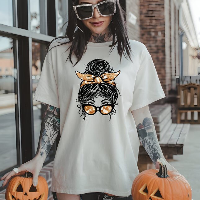 Camiseta Triblenda Mamá agradecida, mamá agradecida (Thanksgiving mom, fall fashion, festive bun, Thanksgiving outfit, fall season, autumn leaves)