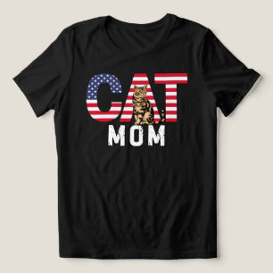 Camiseta Triblenda Mamá Americana de Gatos