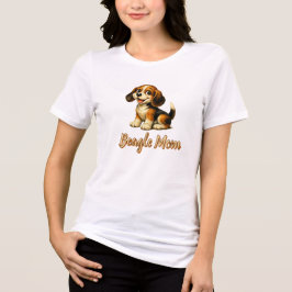Camiseta Triblenda Mamá Beagle | Cachorro Vintage Adorable
