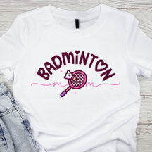 Mamá de bádminton Cute Mamá de deportes Raqueta y
