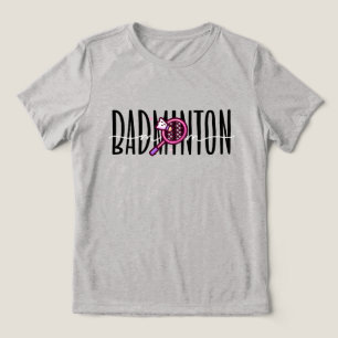 Camiseta Triblenda Mamá de bádminton Texto en capas negrita
