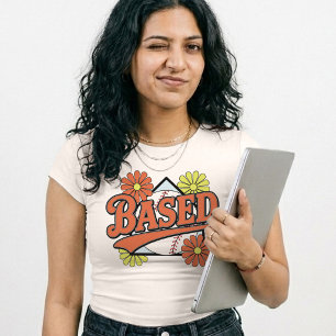 Camiseta Triblenda Mamá de béisbol basada en el retro softbol diverti