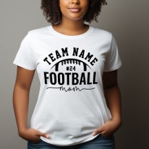 Mamá de fútbol con nombre y número del equipo pers