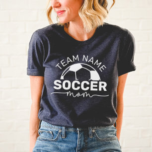 Camiseta Triblenda Mamá de fútbol de la Marina Personalizada