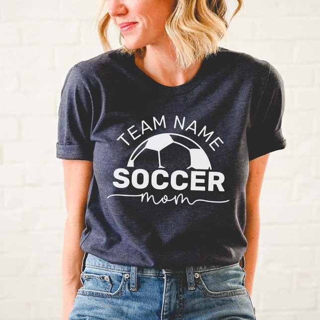 Camiseta Triblenda Mamá de fútbol de la Marina Personalizada (Subido por el creador)