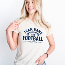 Mamá de fútbol equipo personalizado azul marino en
