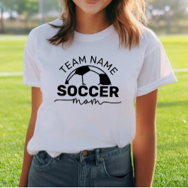 Camiseta Triblenda Mamá de fútbol negra y blanca personalizada