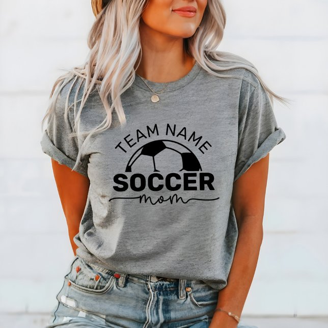 Camiseta Triblenda Mamá de fútbol negra y gris personalizada (Subido por el creador)