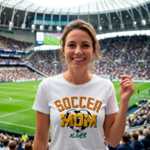 Mamá de Fútbol Personalizada Amarillo Naranja Cora
