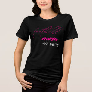 Camiseta Triblenda Mamá de Fútbol Personalizada y Adorable