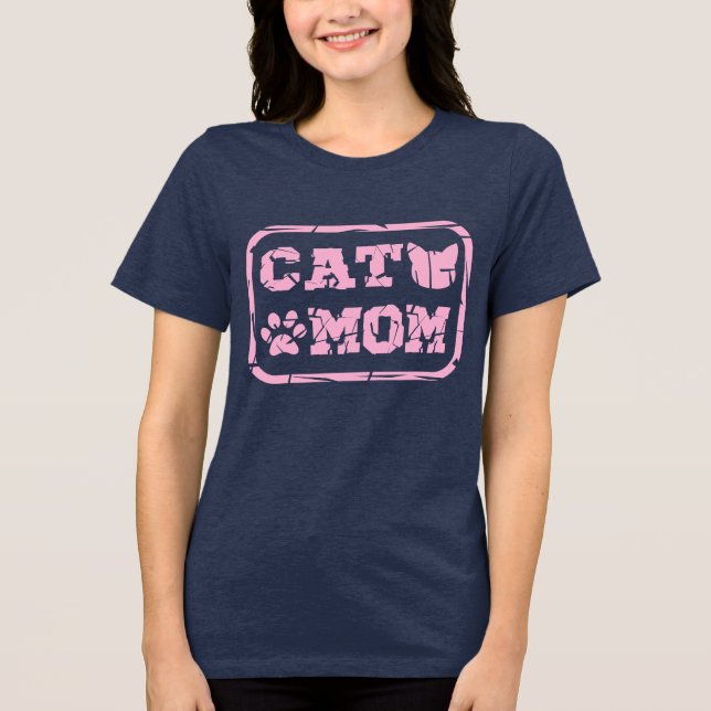 Camiseta Triblenda Mamá de gato (Anverso)