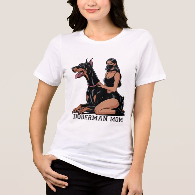 Camiseta Triblenda MAMÁ Doberman (Anverso)