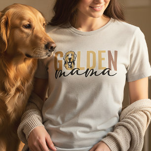 Camiseta Triblenda Mamá Dorada   Regalo para Mamá de Golden Retriever