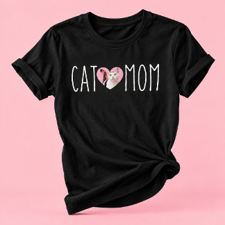 Camiseta Triblenda Mamá Gato Amante de Gatos Foto Personalizada Texto