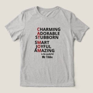 Camiseta Triblenda Mamá Gato Personalizada Amante de Gatos