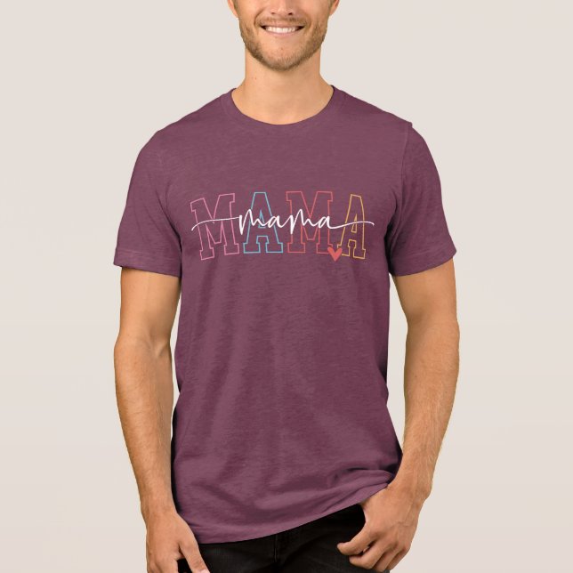 Camiseta Triblenda Mamá | Guión de moda y corazón (Anverso)