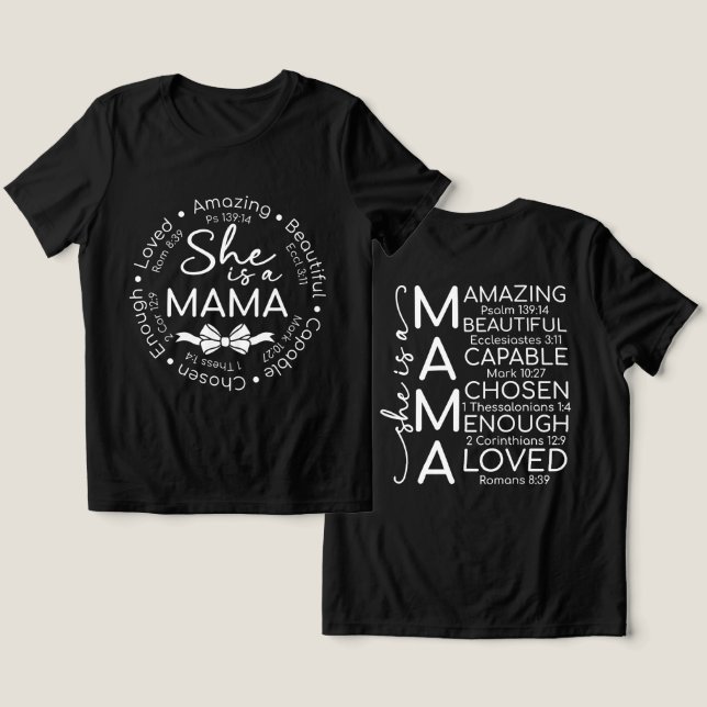 Camiseta Triblenda Mamá Inspiradora (Diseño Anverso y Reverso)