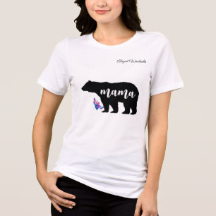 Camiseta Triblenda Mamá Osa personalizada con nombre