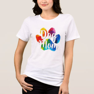 Camiseta Triblenda Mamá perro bebé de pelaje Día de la Madre cumpleañ
