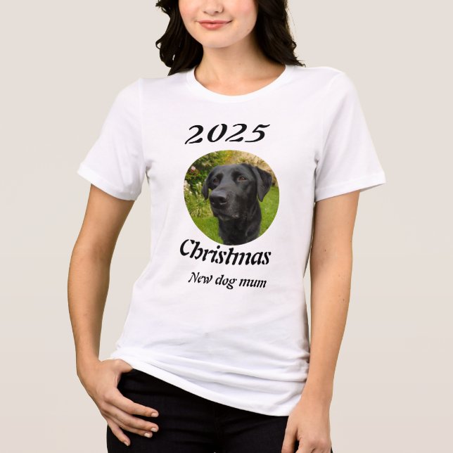 Camiseta Triblenda Mamá perro Navidad  (Anverso)
