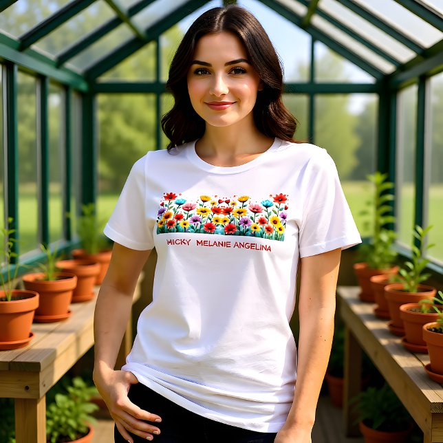 Camiseta Triblenda Mamá Planta de Flores Silvestres Coloridas (Subido por el creador)
