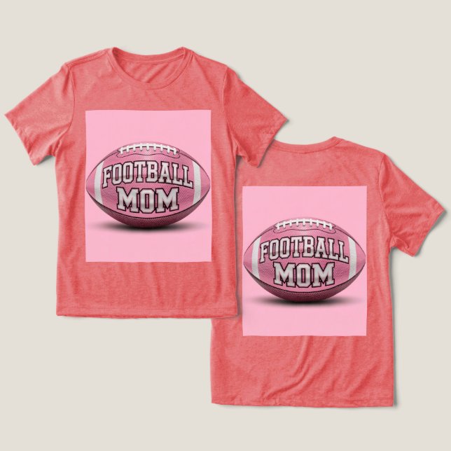 Camiseta Triblenda Mamá rosada de fútbol (Diseño Anverso y Reverso)