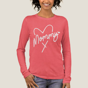 Camiseta Triblenda Mami Simple y Moderna Tipografía de guión Corazón