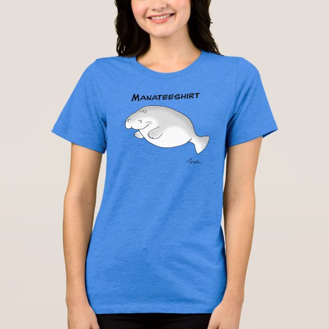 Camiseta Triblenda MANATEESHIRT por Sandra Boynton (Anverso)