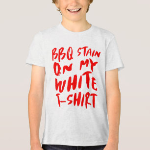Camiseta Triblenda Mancha Bbq En Mi Blanco - Bbq _1