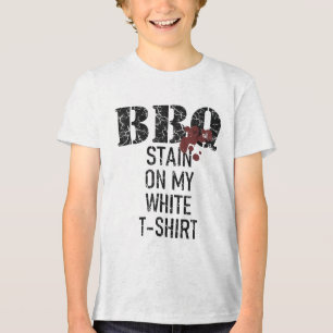 Camiseta Triblenda Mancha De Barbacoa En Mi Blanco _1