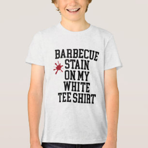 Camiseta Triblenda Mancha De Barbacoa En Mi Tanque De Camisas Blancas