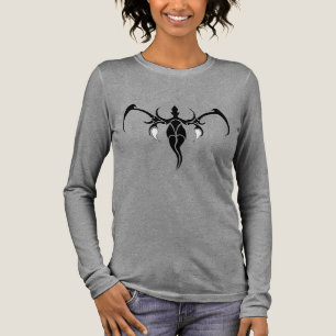 Camiseta Triblenda Mandalá Ornamental Tribal de Elefante Blanco y Neg