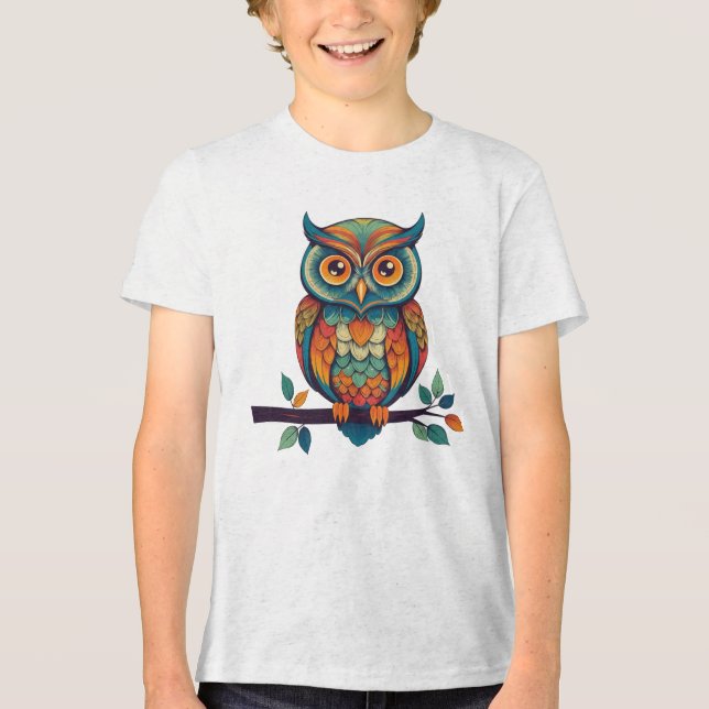 Camiseta Triblenda Mandala Owl (Anverso)