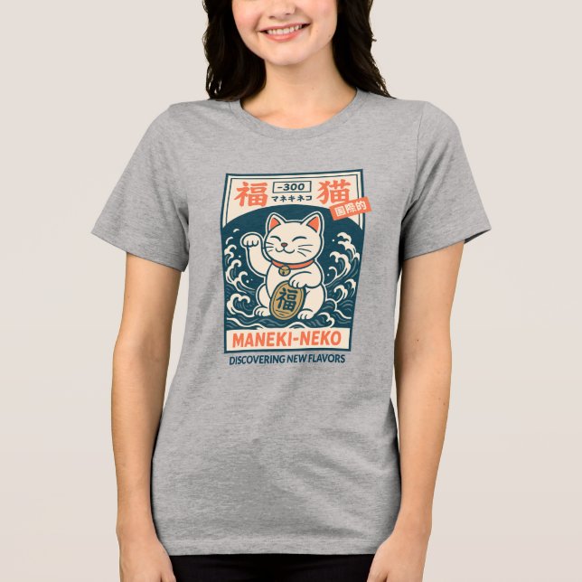 Camiseta Triblenda Maneki-Neko (Anverso)